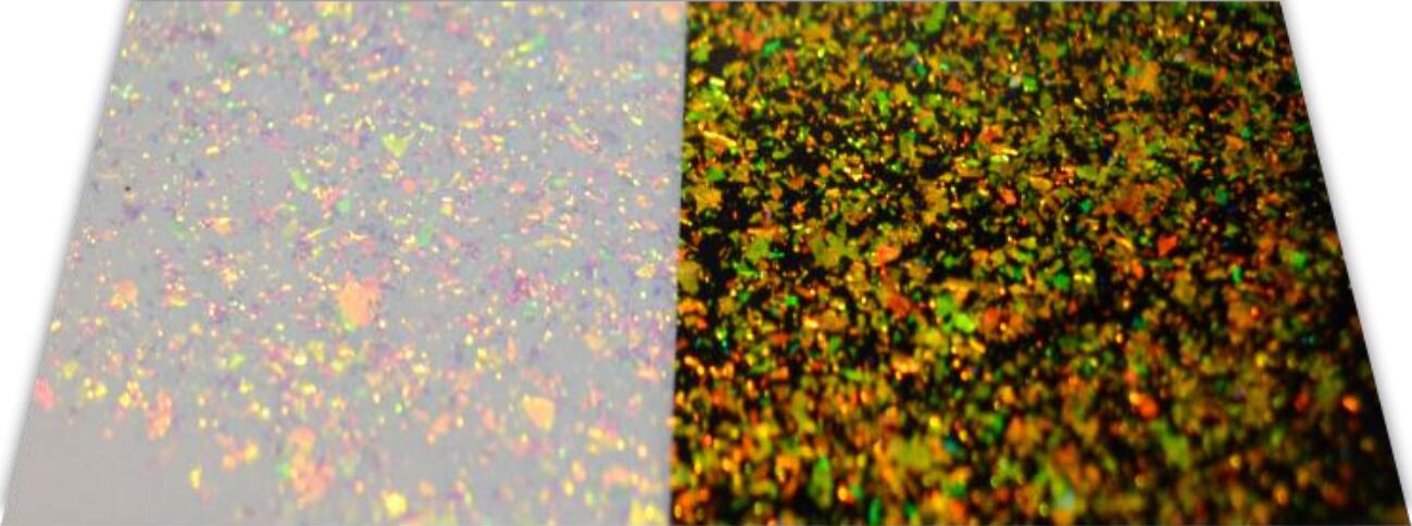 T-05 Optically variable pigment/ink Orange Red-Yellow Green 200-300μm-HiBlueStar